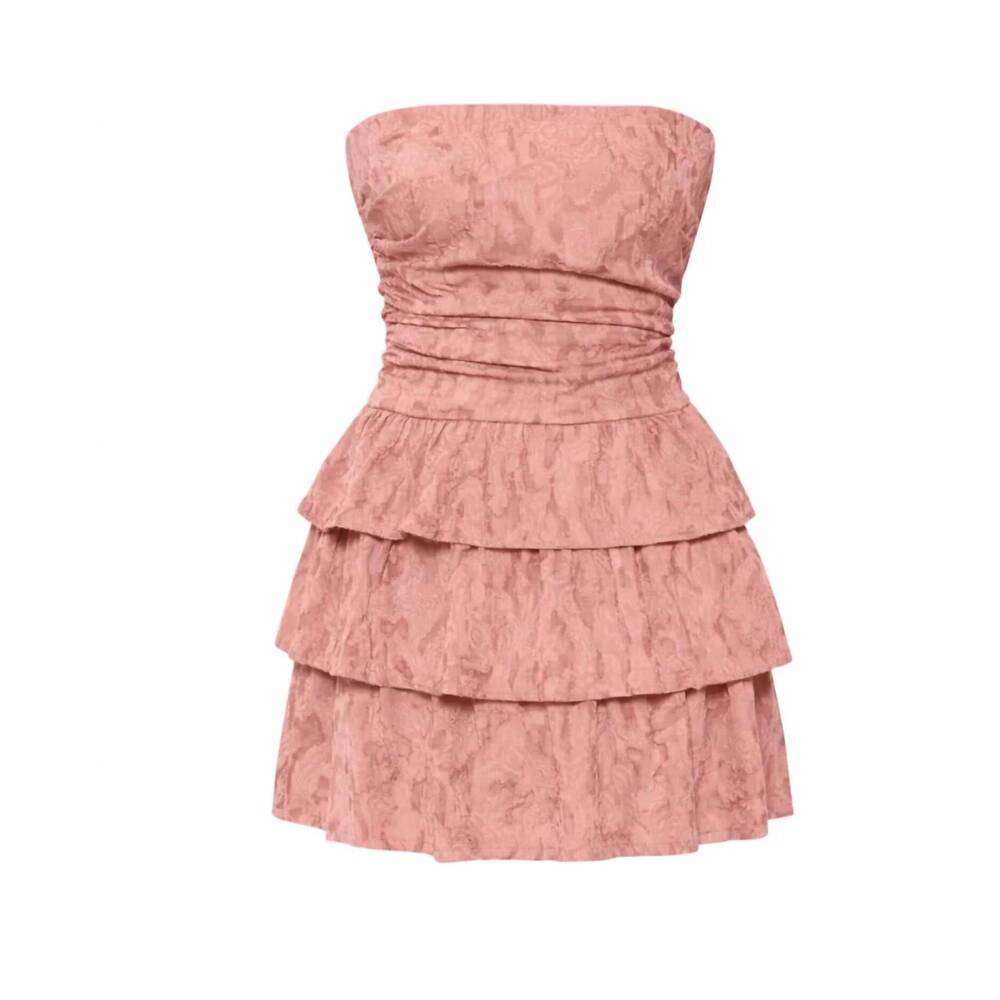 NEW BABY PINK women's tracy ruffle dress in pink